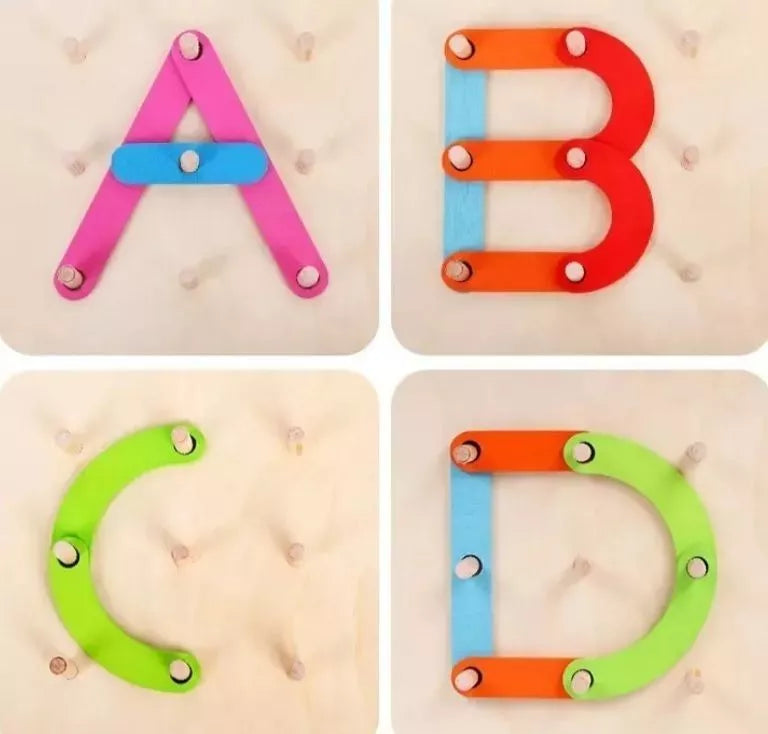 Tablero para armar letras, numero y formas