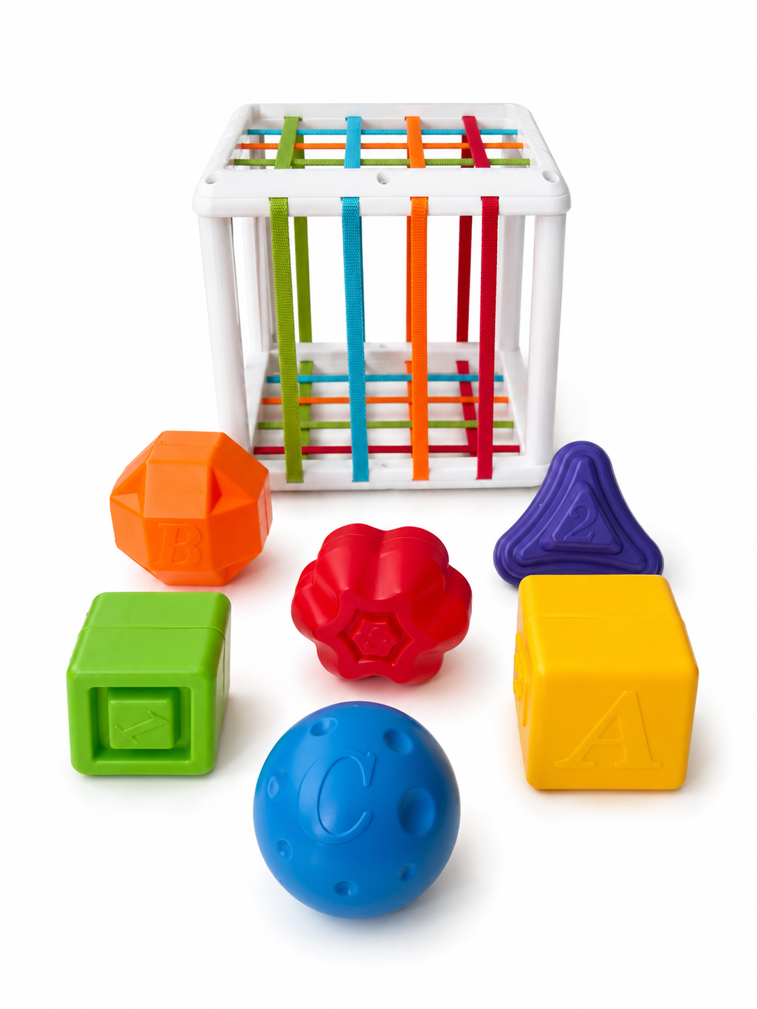 Cubo didáctico con elásticos XL