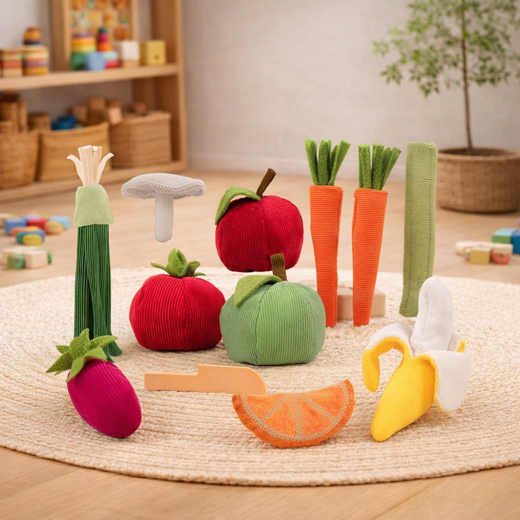 Set frutas y verduras de tela