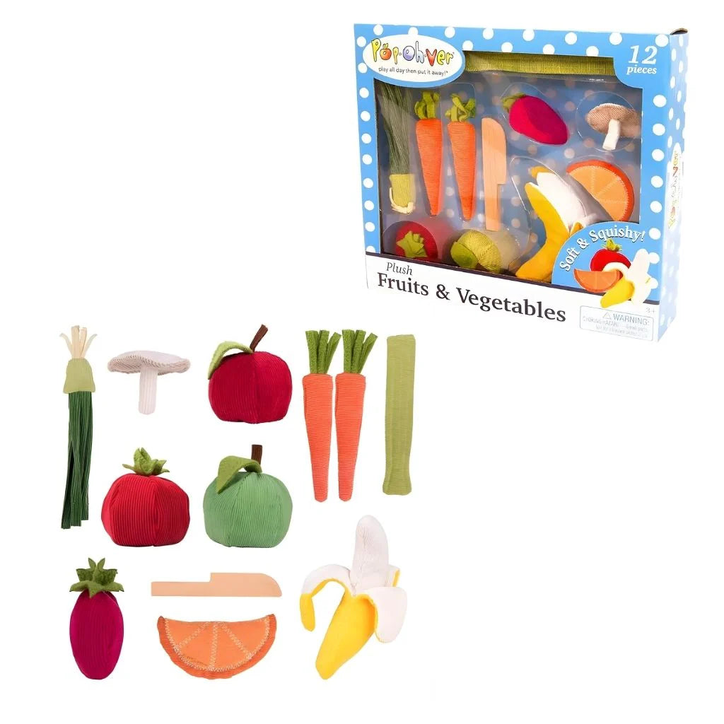 Set frutas y verduras de tela