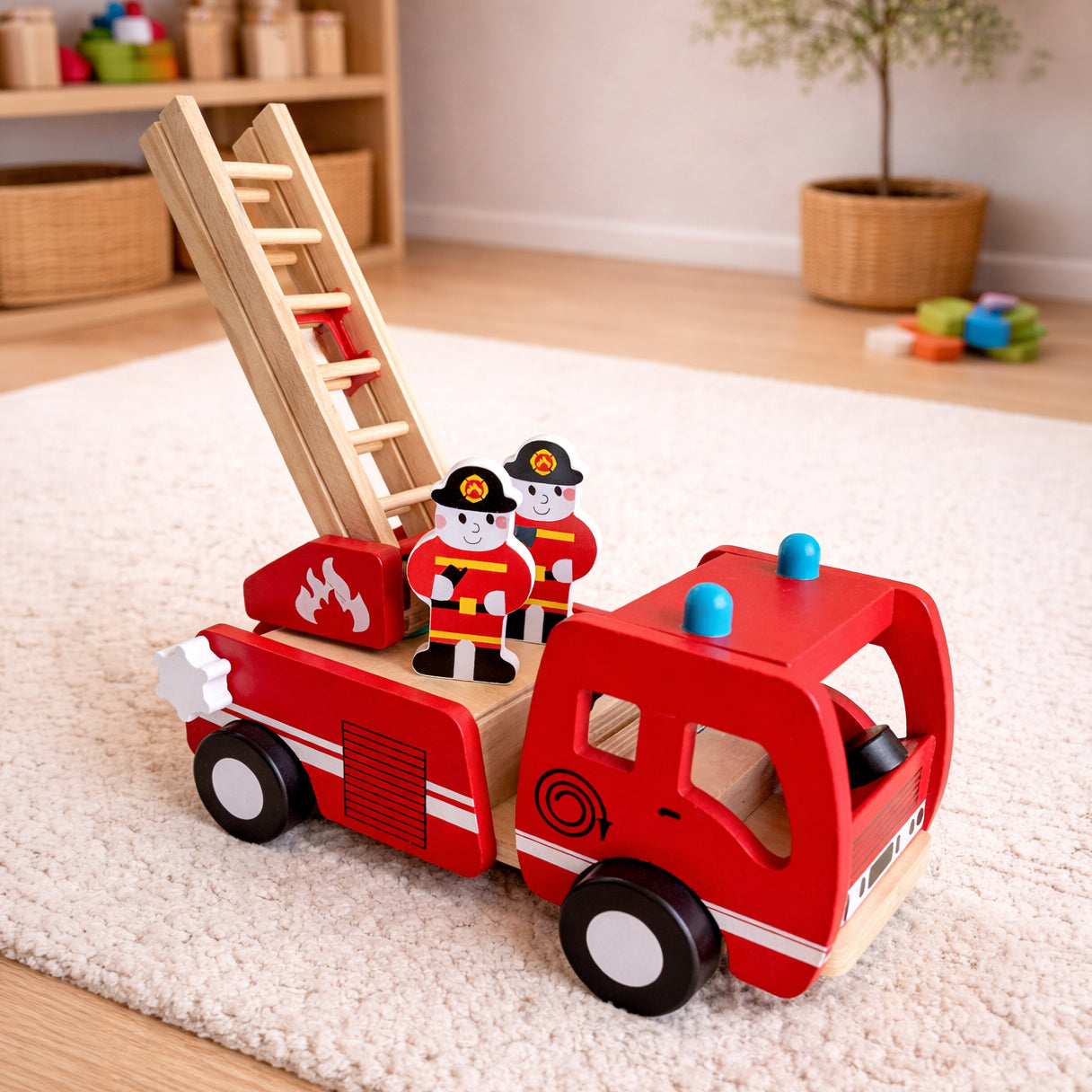Carro de Bomberos de madera