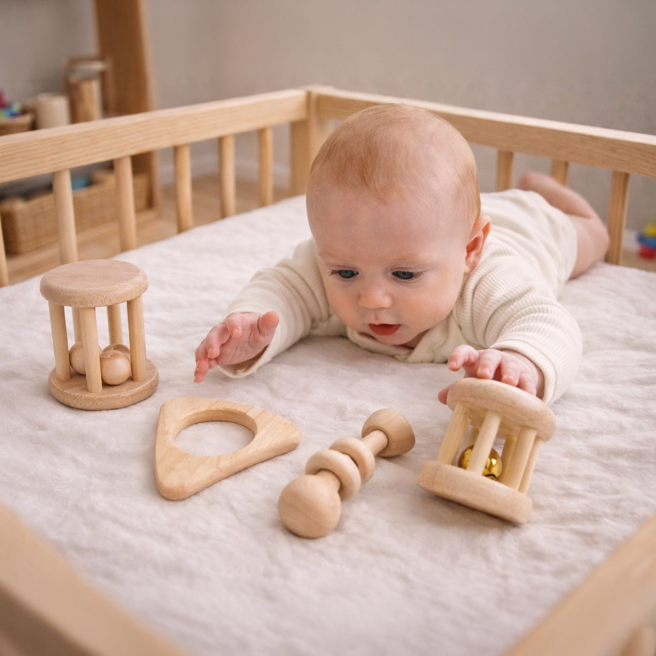 Set 4 Cascabeles de madera