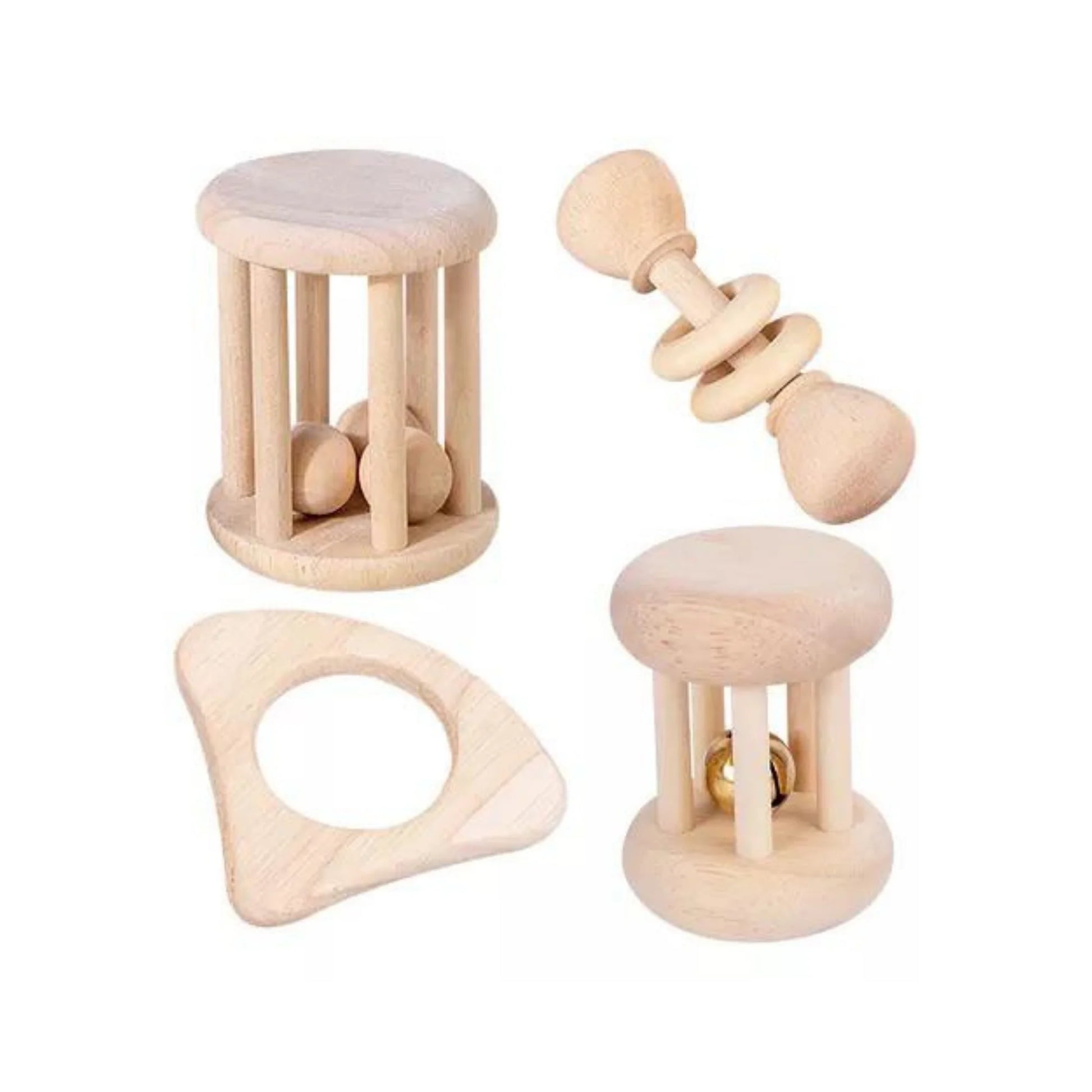 Set 4 Cascabeles de madera