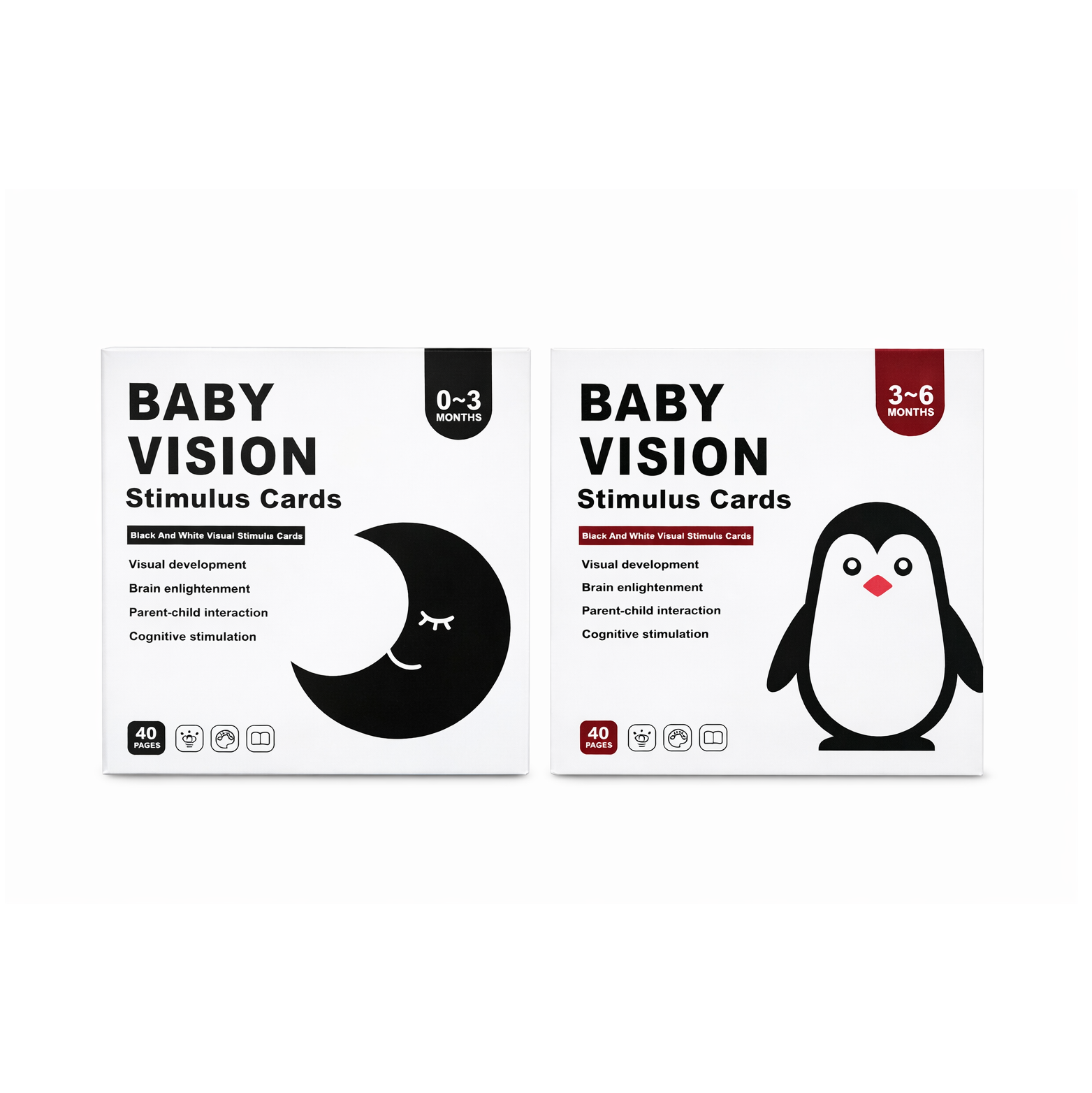 Set Tarjetas de Estimulacion Visual de 0 a 6 meses