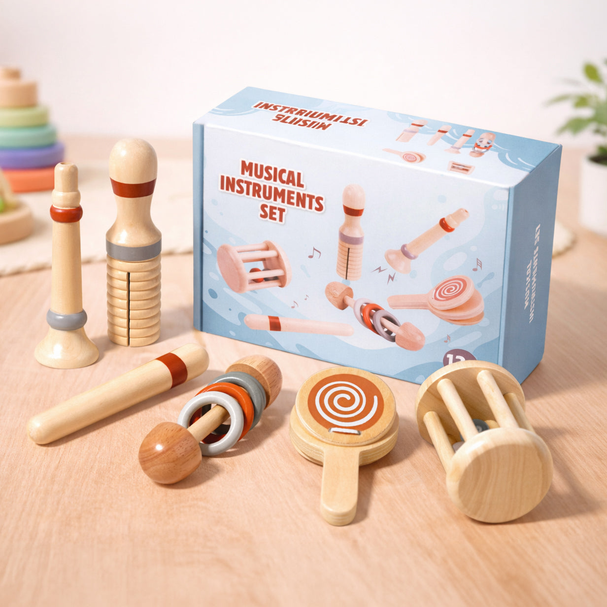 Set Musical 6 piezas de madera
