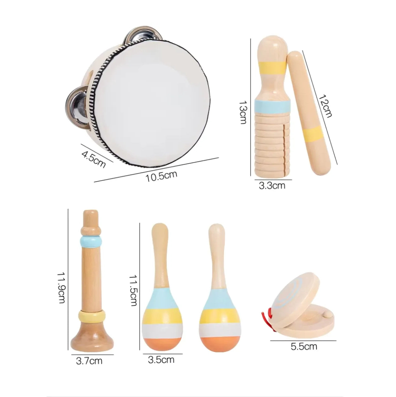 Set Musical 8 piezas de Madera
