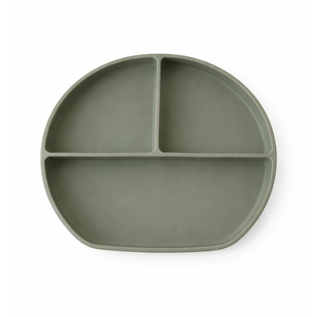 Plato Silicona con compartimientos y ventosa