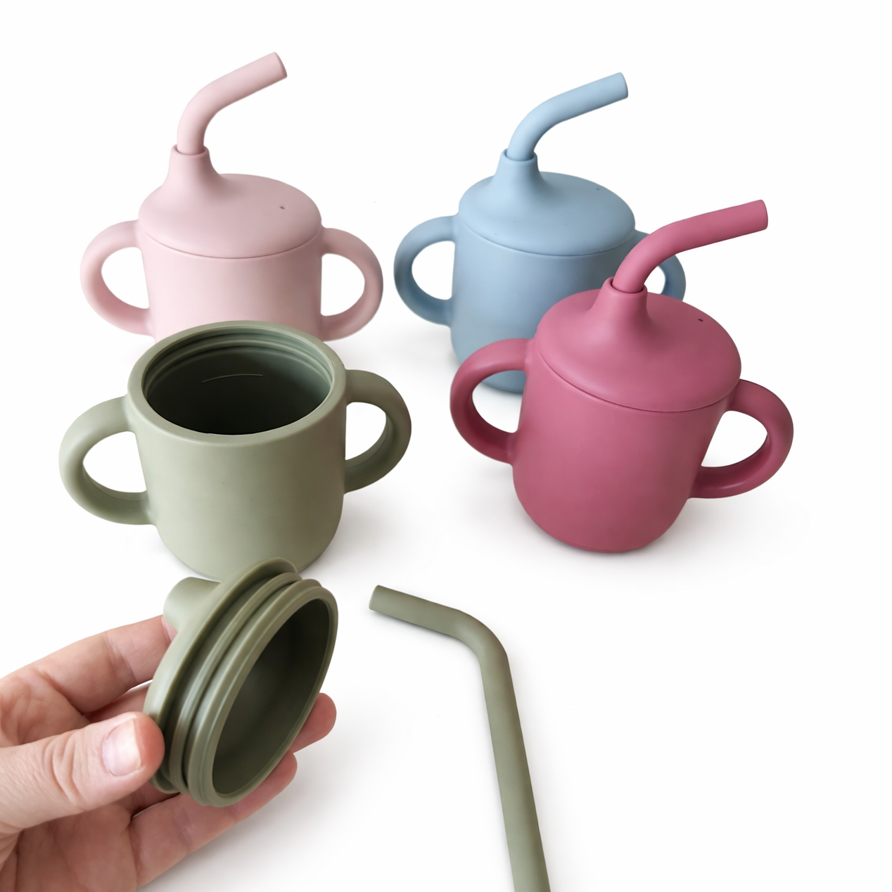 Vaso de Silicona con Bombilla