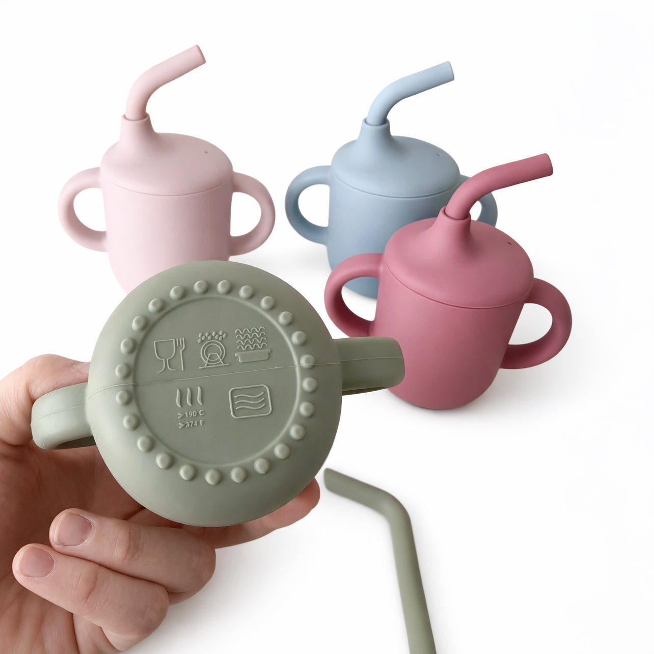 Vaso de Silicona con Bombilla