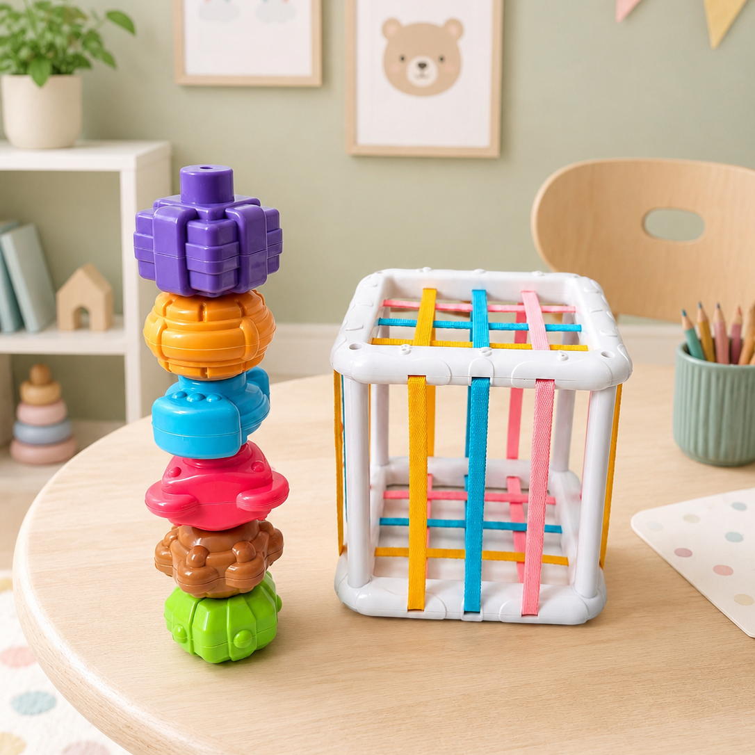 Cubo Didáctico con elásticos